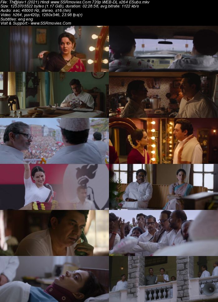 Thalaivi (2021) Hindi 480p WEB-DL x264 450MB ESubs Full Movie Download