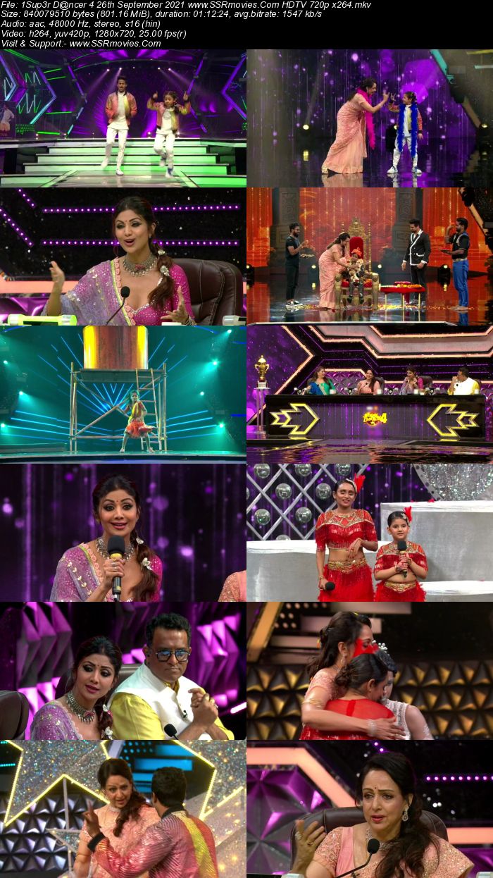 Super Dancer 4 26th September 2021 HDTV 480p 720p x264 300MB Download