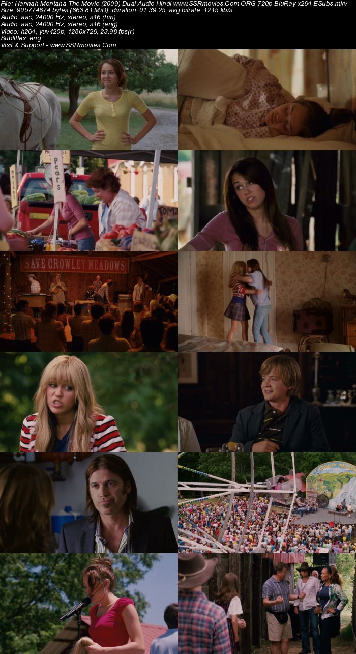 Hannah Montana (2009) Dual Audio Hindi ORG 720p BluRay 850MB ESubs Full Movie Download