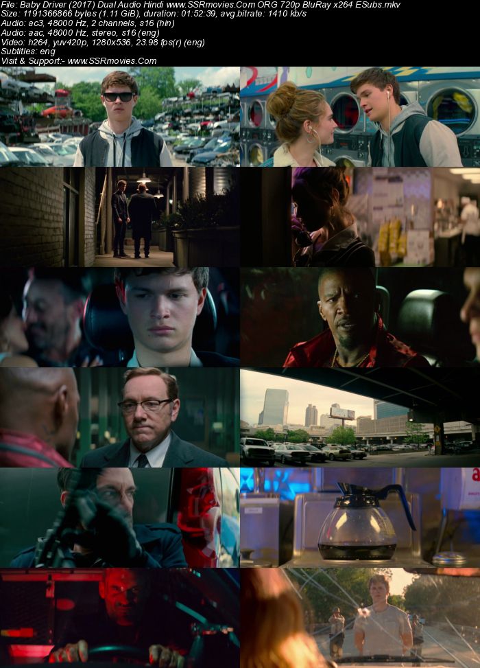 Baby Driver (2017) Dual Audio Hindi ORG 480p BluRay x264 350MB ESubs Full Movie Download