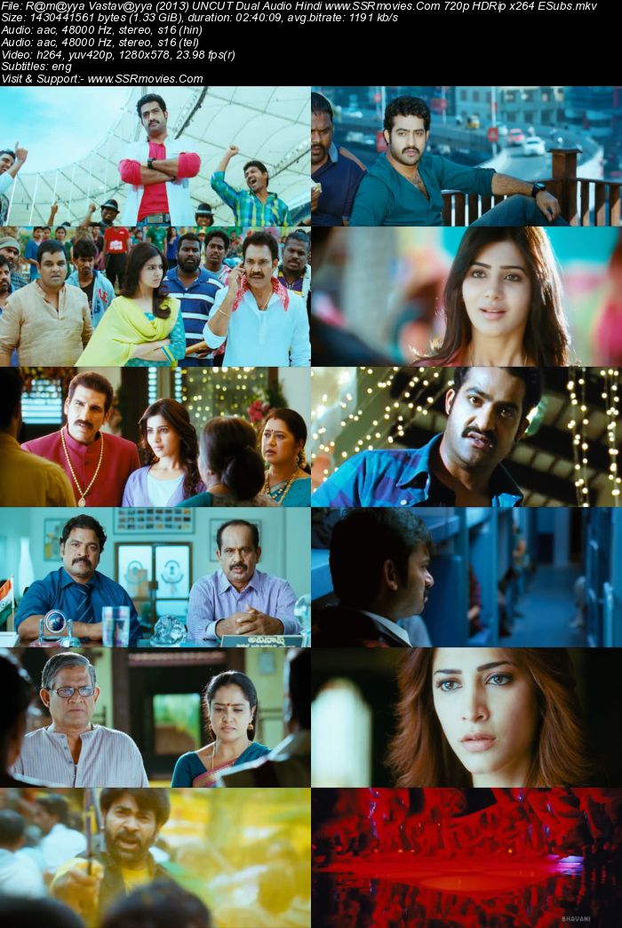 Ramayya Vastavayya (2013) UNCUT Dual Audio Hindi 480p HDRip 500MB Full Movie Download