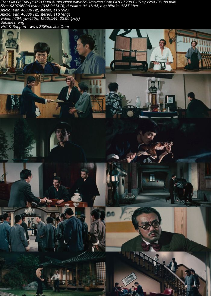 Fist Of Fury (1972) Dual Audio Hindi ORG 720p BluRay x264 950MB ESubs Full Movie Download