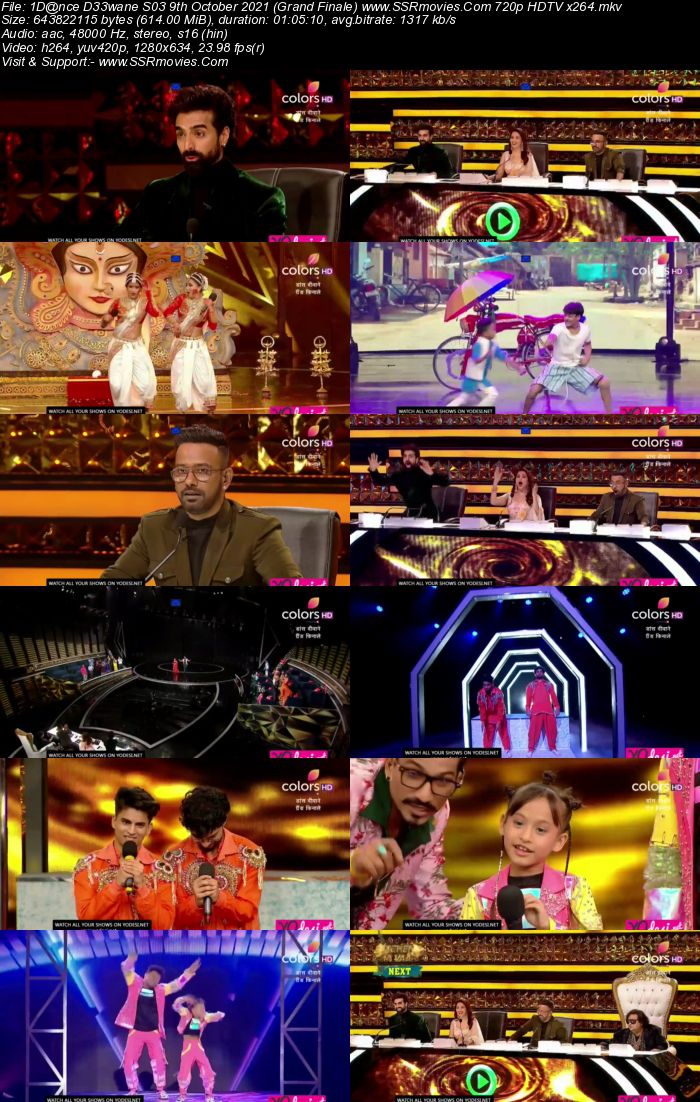 Dance Deewane S03 9th October 2021 480p 720p HDTV x264 250MB Download