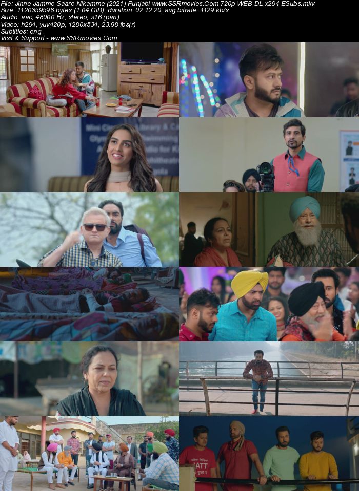 Jinne Jamme Saare Nikamme (2021) Punjabi 720p WEB-DL x264 1GB Full Movie Download