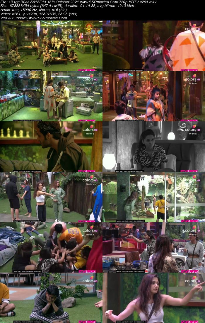 Bigg Boss S15E14 15th October 2021 480p 720p WEB-DL 250MB Download