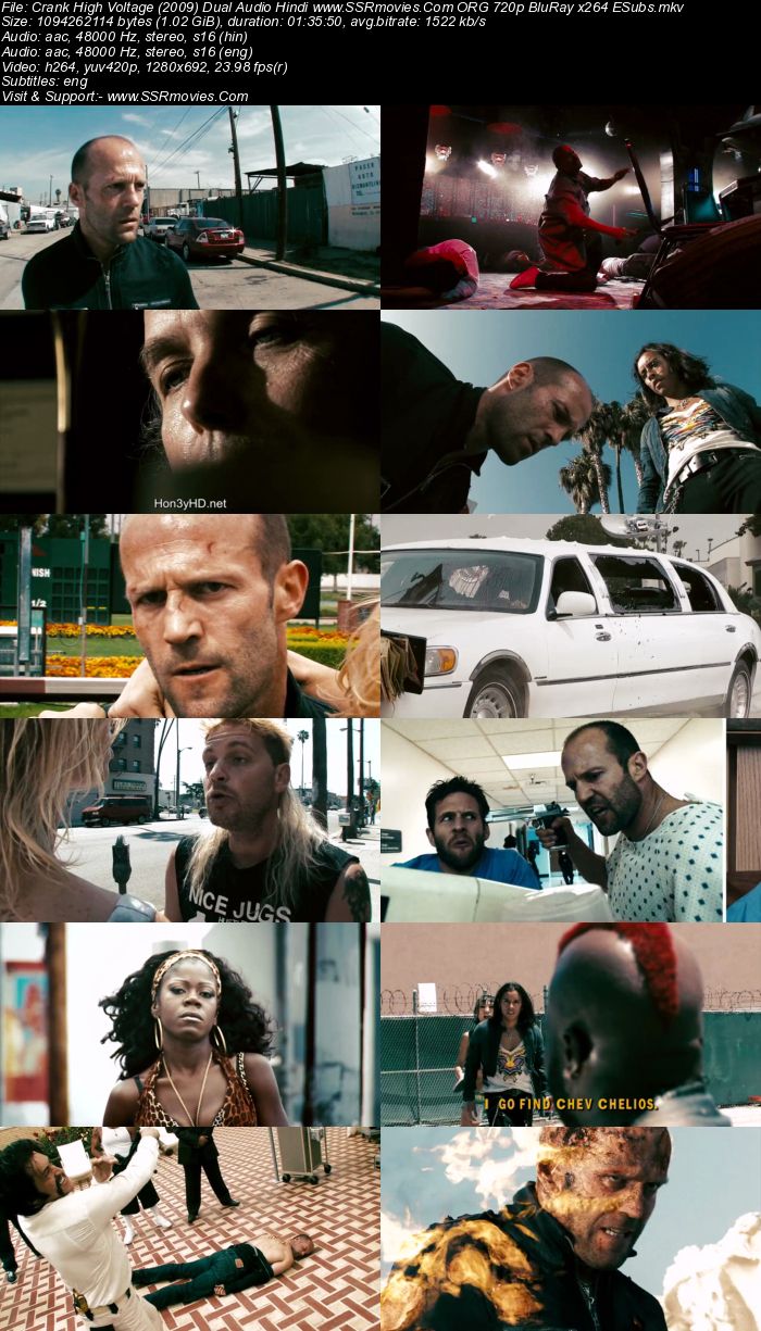 Crank: High Voltage (2009) Dual Audio Hindi ORG 480p BluRay 300MB ESubs Full Movie Download