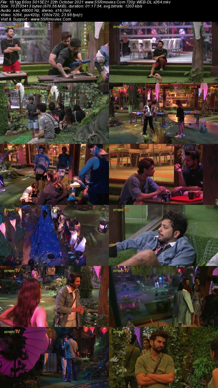 Bigg Boss S15E21 22nd October 2021 480p 720p WEB-DL 250MB Download