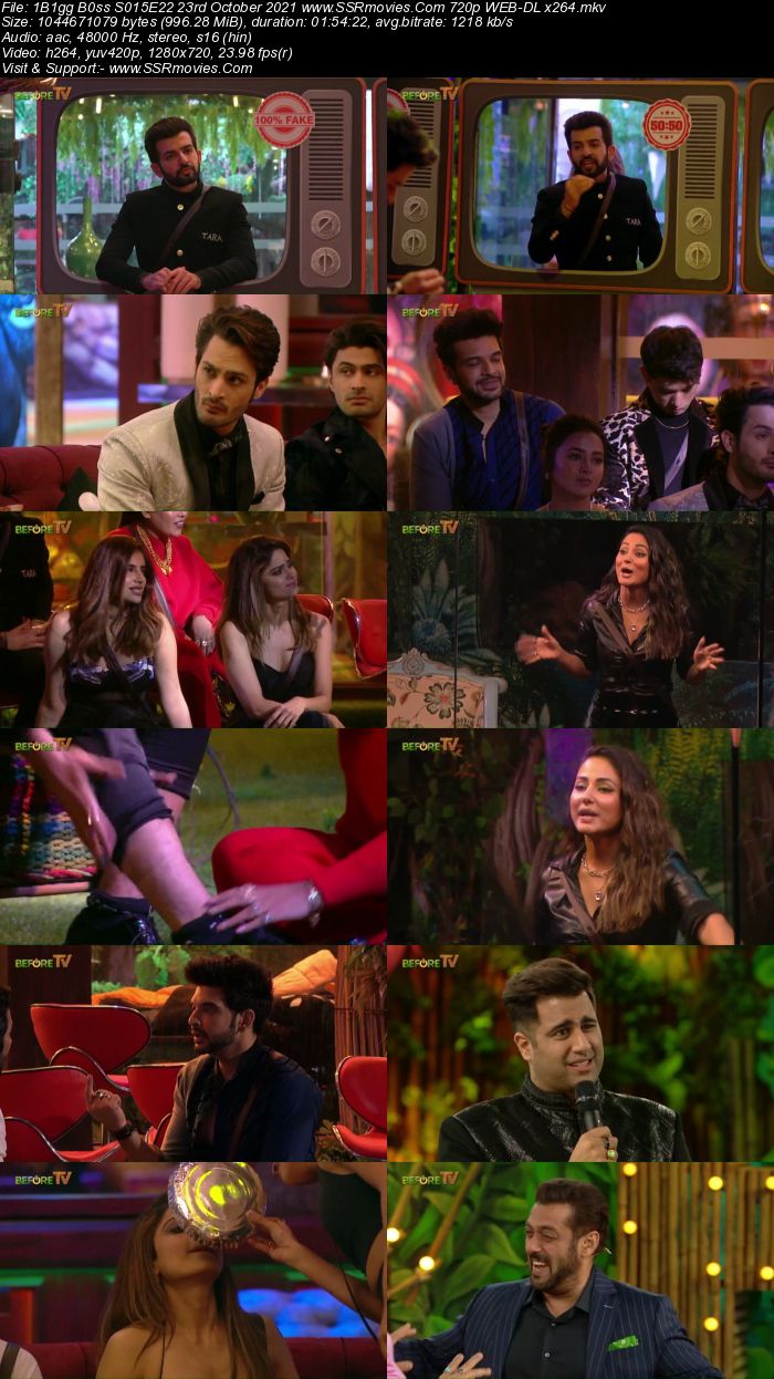 Bigg Boss S15E22 23rd October 2021 480p 720p WEB-DL 250MB Download