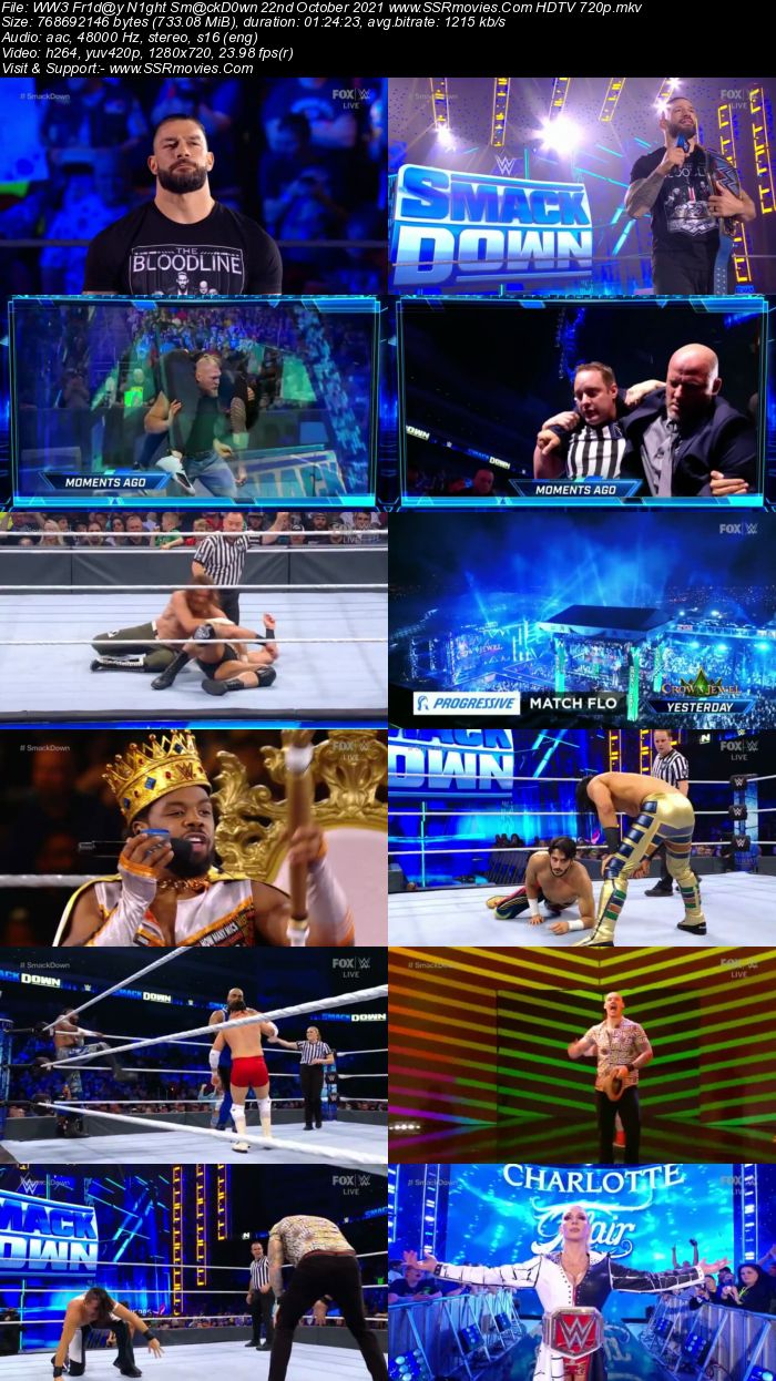 WWE Friday Night SmackDown 22nd October 2021 480p 720p HDTV x264 Download