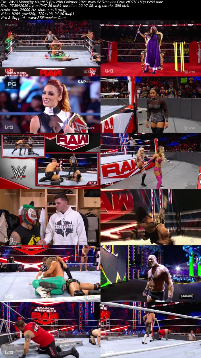 WWE Monday Night Raw 25th October 2021 HDTV 480p 720p Download