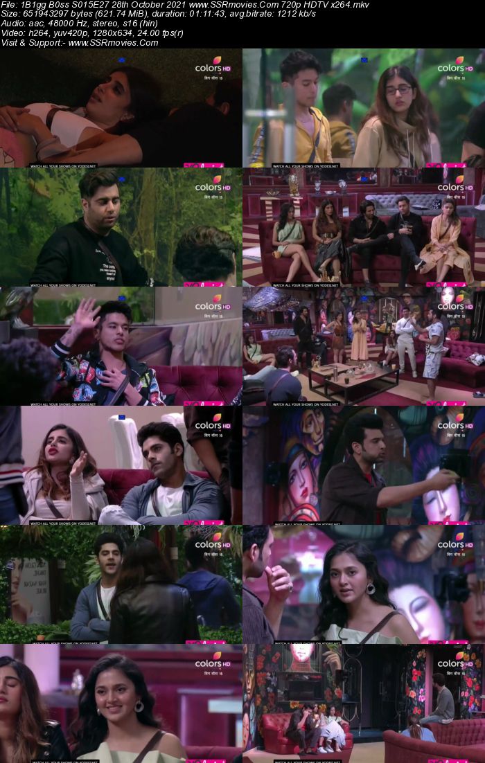 Bigg Boss S15E27 28th October 2021 480p 720p WEB-DL 250MB Download