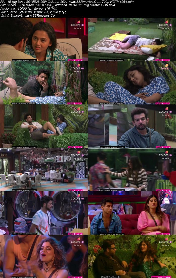 Bigg Boss S15E28 29th October 2021 480p 720p WEB-DL 250MB Download