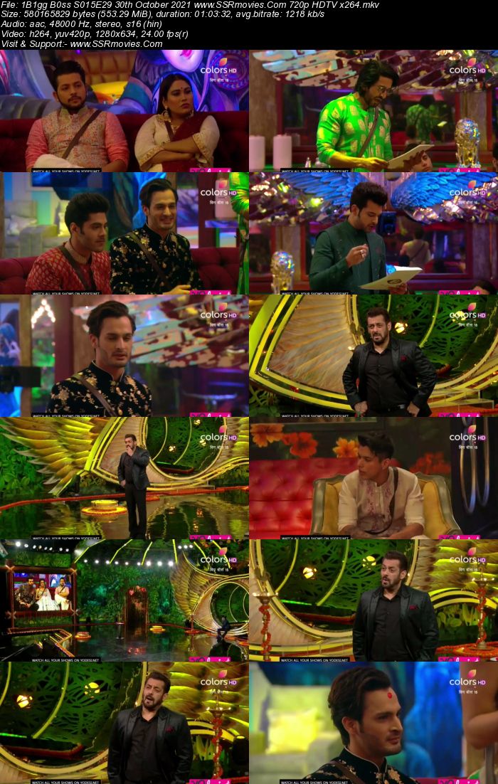 Bigg Boss S15E29 30th October 2021 480p 720p WEB-DL 250MB Download