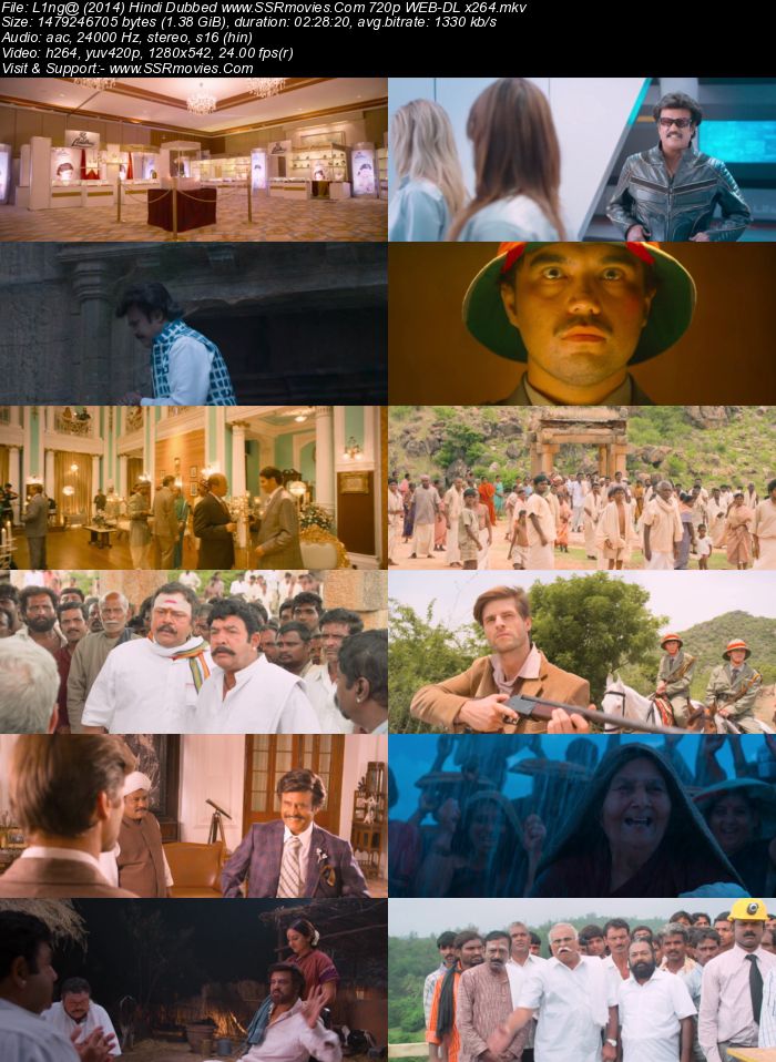 Lingaa (2014) Hindi Dubbed 720p WEB-DL x264 1.4GB Full Movie Download