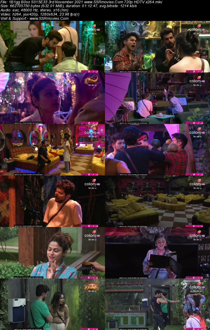 Bigg Boss S15E33 3rd November 2021 480p 720p WEB-DL 300MB Download