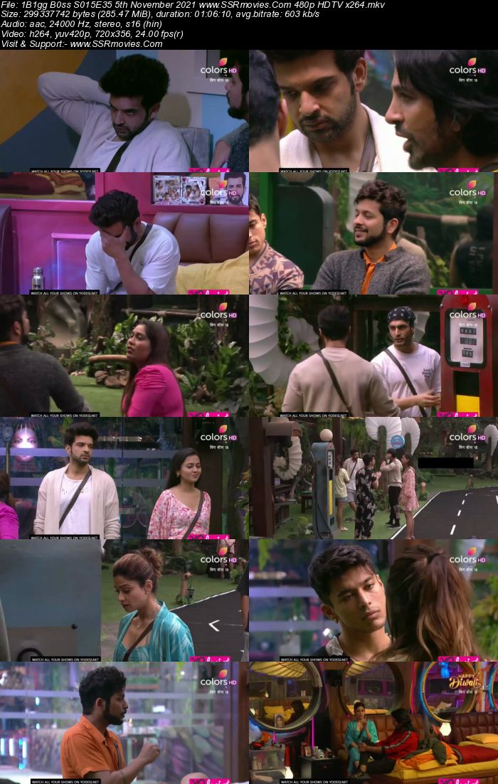 Bigg Boss S15E35 5th November 2021 480p 720p WEB-DL 300MB Download