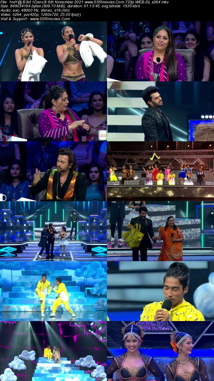 Indias Best Dancer S02 6th November 2021 480p 720p WEB-DL x264 300MB Download