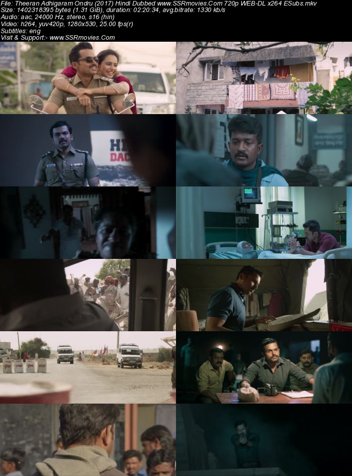 Theeran Adhigaaram Ondru (2017) Hindi Dubbed 480p WEB-DL 400MB ESubs Full Movie Download