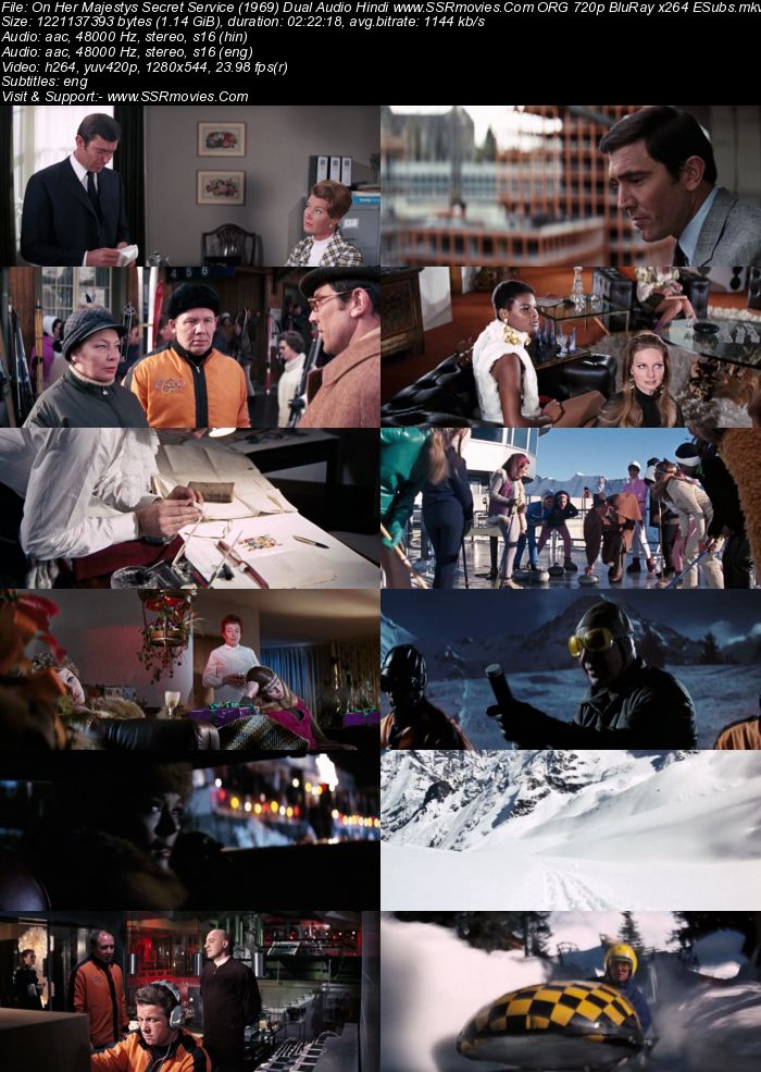 On Her Majesty's Secret Service (1969) Dual Audio Hindi ORG 480p BluRay x264 450MB ESubs Full Movie Download