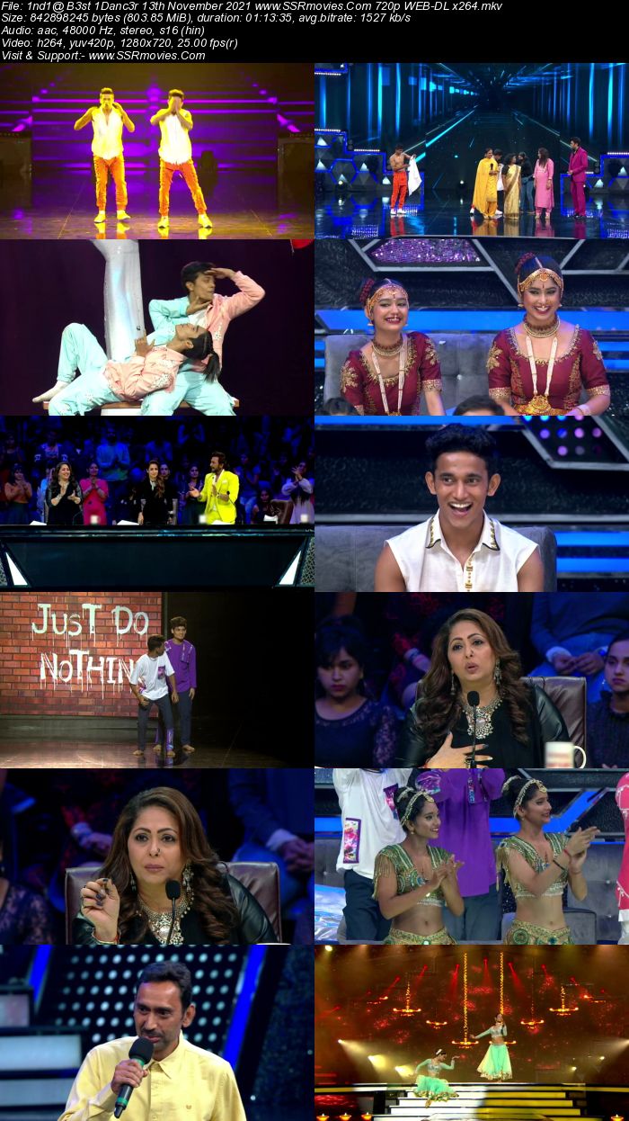 Indias Best Dancer S02 13th November 2021 480p 720p WEB-DL x264 300MB Download