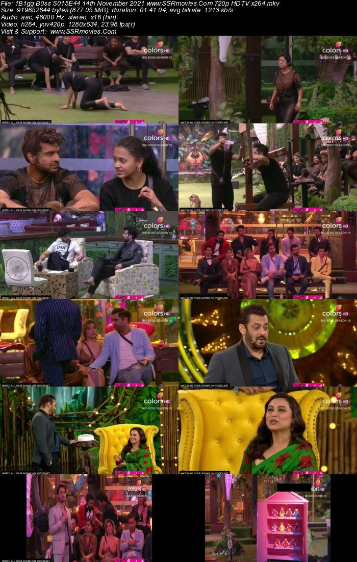 Bigg Boss S15E44 14th November 2021 480p 720p WEB-DL 400MB Download