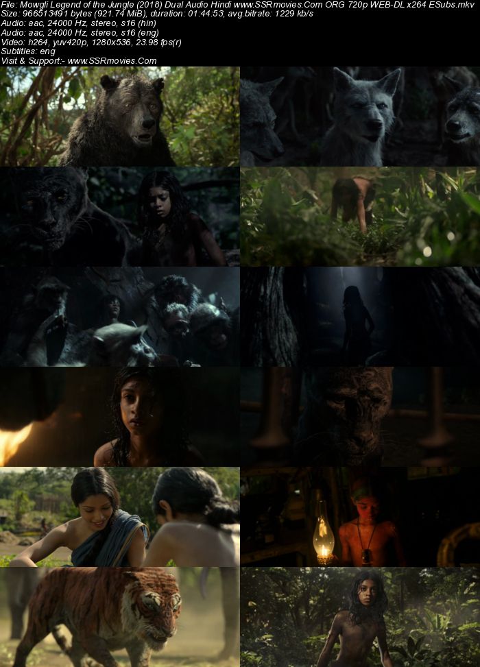 Mowgli (2018) Dual Audio Hindi ORG 720p WEB-DL x264 900MB Full Movie Download