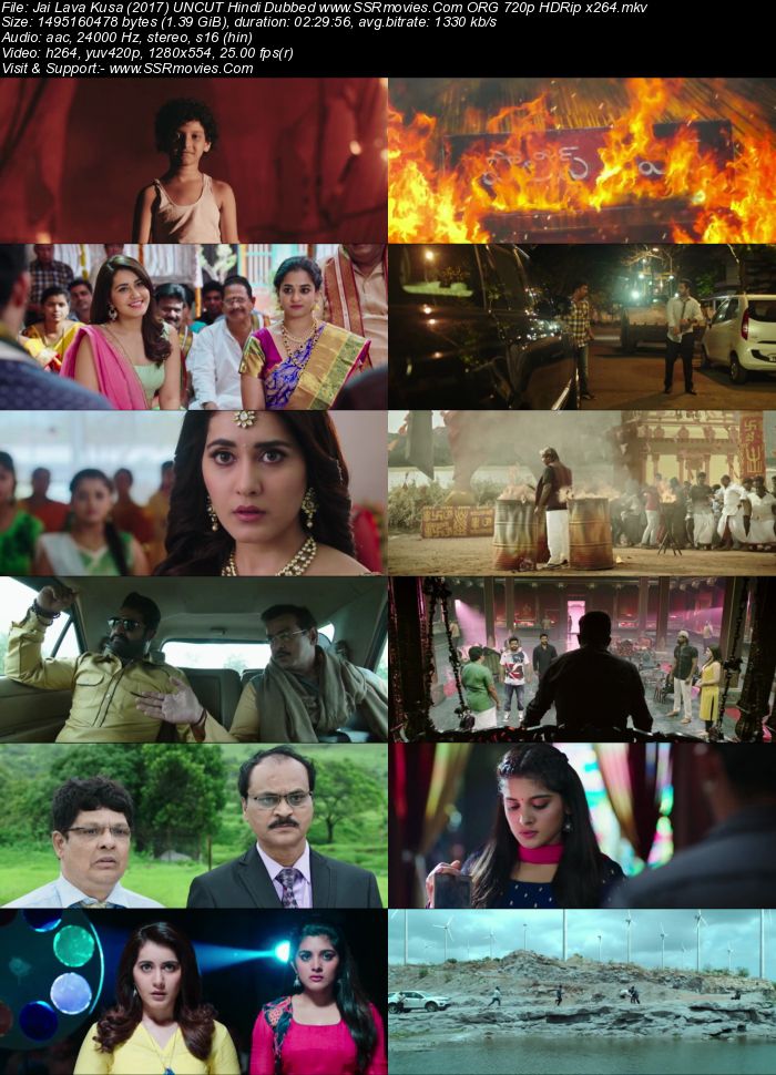 Jai Lava Kusa (2017) Hindi Dubbed ORG 720p WEB-DL x264 1.4GB Full Movie Download