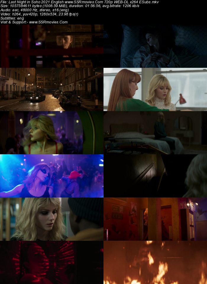 Last Night in Soho (2021) English 480p WEB-DL x264 350MB ESubs Full Movie Download