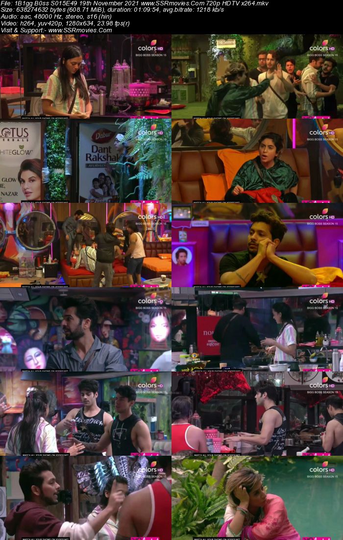 Bigg Boss S15E49 19th November 2021 480p 720p WEB-DL 400MB Download