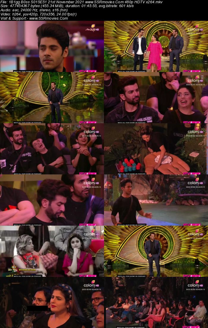 Bigg Boss S15E51 21st November 2021 480p 720p WEB-DL 400MB Download