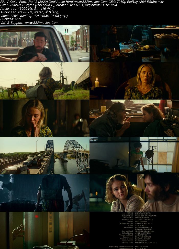 A Quiet Place Part II (2020) Dual Audio Hindi 720p BluRay x264 900MB Full Movie Download