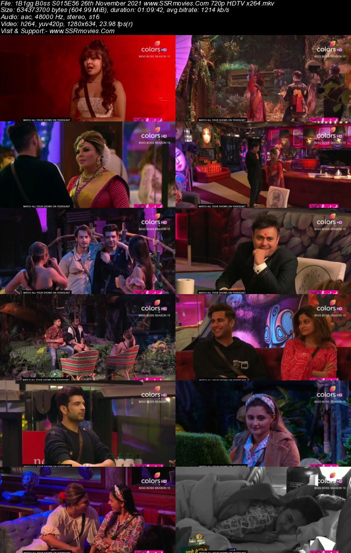 Bigg Boss S15E56 26th November 2021 480p 720p WEB-DL 400MB Download