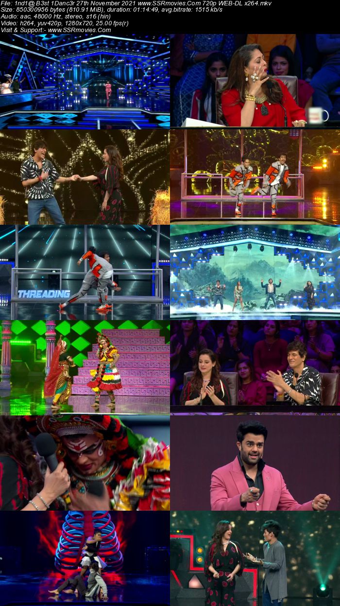 Indias Best Dancer S02 27th November 2021 480p 720p WEB-DL x264 300MB Download