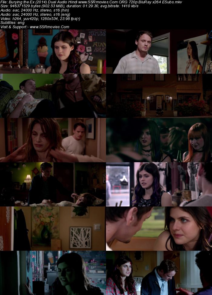 Burying the Ex (2014) Dual Audio Hindi ORG 720p BluRay x264 900MB Full Movie Download