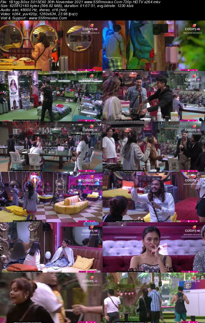 Bigg Boss S15E60 30th November 2021 480p 720p WEB-DL 400MB Download