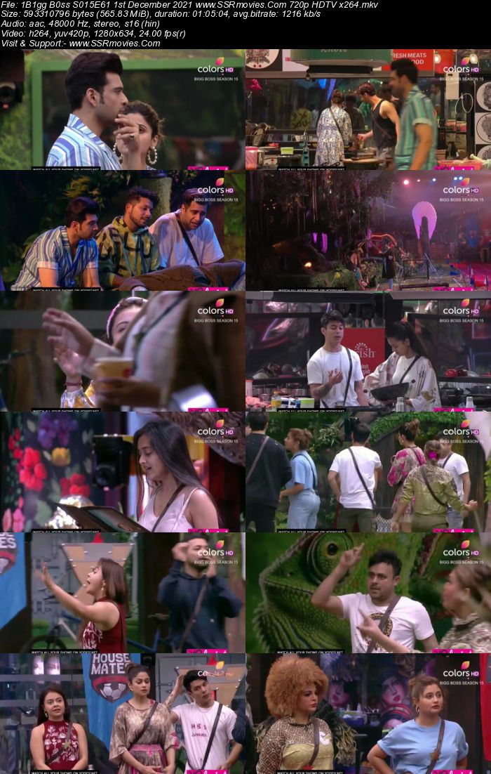 Bigg Boss S15E61 1st December 2021 480p 720p WEB-DL 400MB Download