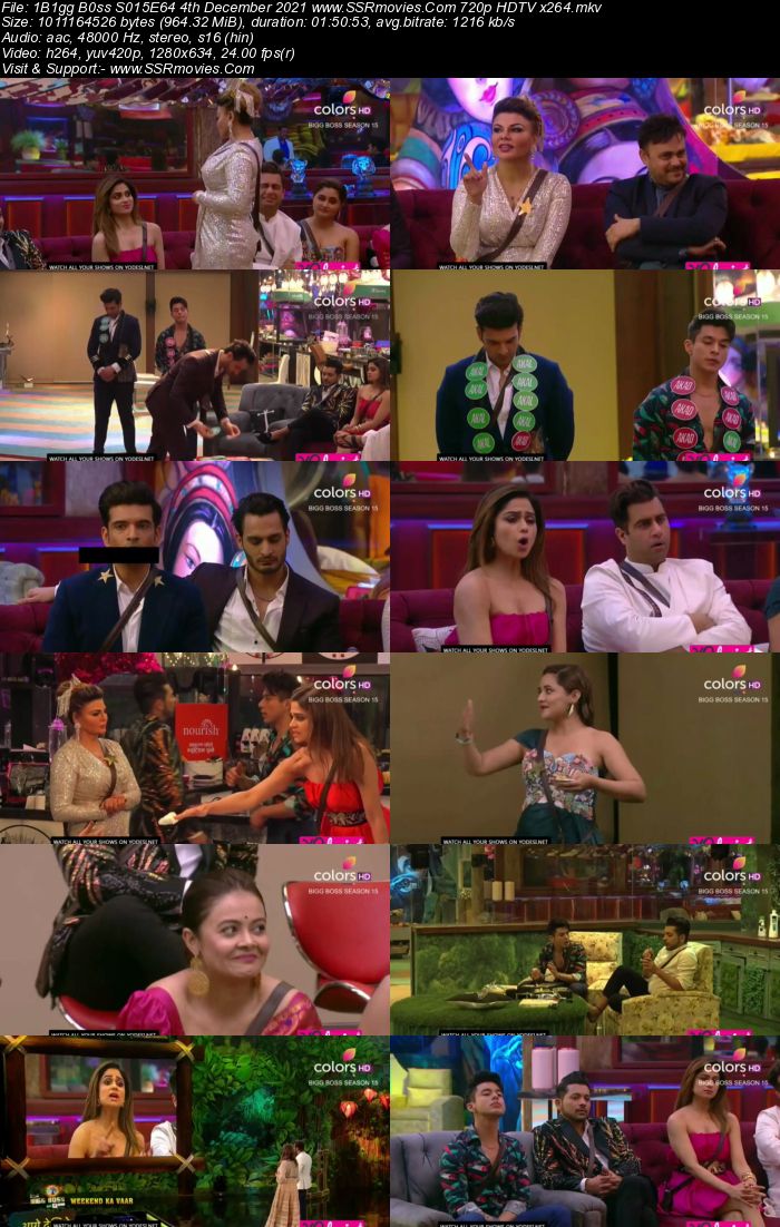 Bigg Boss S15E64 4th December 2021 480p 720p WEB-DL 400MB Download