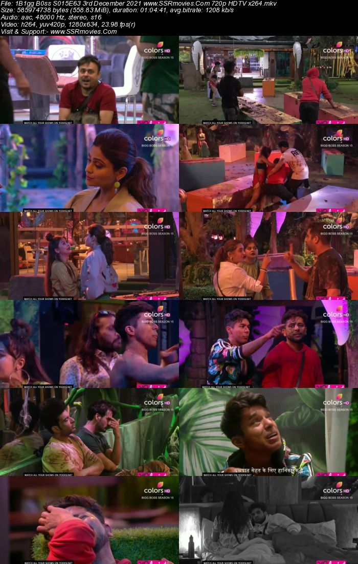 Bigg Boss S15E63 3rd December 2021 480p 720p WEB-DL 400MB Download