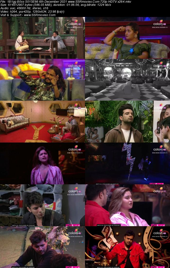 Bigg Boss S15E66 6th December 2021 480p 720p WEB-DL 400MB Download