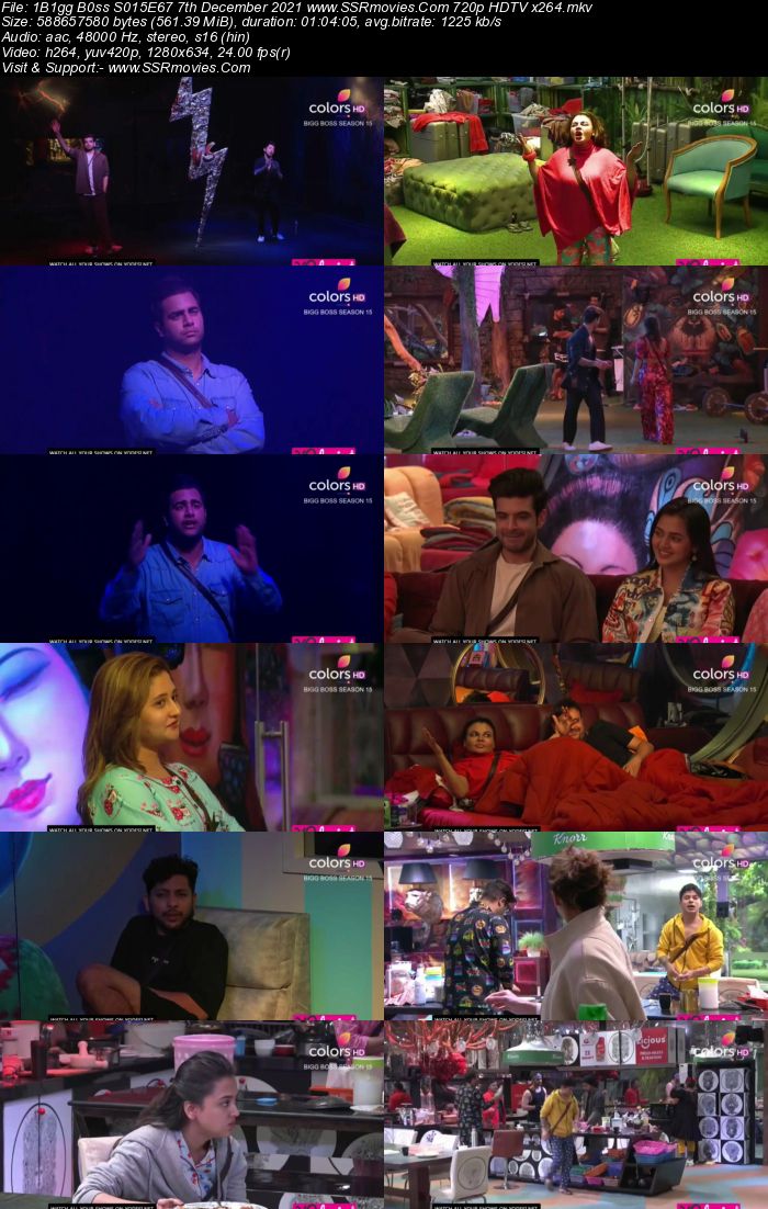 Bigg Boss S15E67 7th December 2021 480p 720p WEB-DL 400MB Download