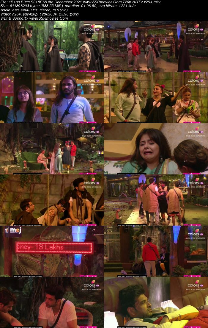 Bigg Boss S15E68 8th December 2021 480p 720p WEB-DL 400MB Download