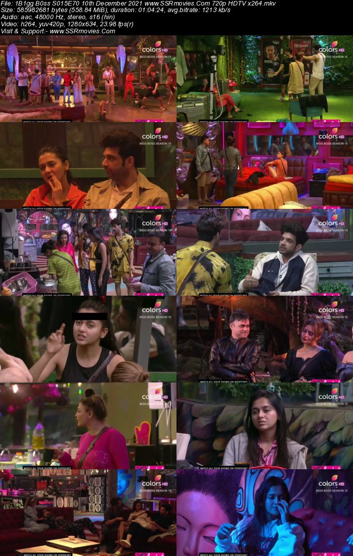 Bigg Boss S15E70 10th December 2021 480p 720p WEB-DL 400MB Download