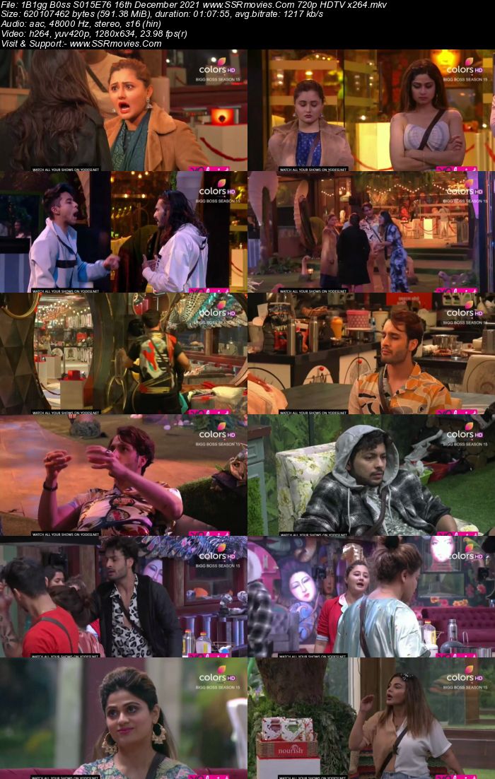 Bigg Boss S15E76 16th December 2021 480p 720p WEB-DL 400MB Download