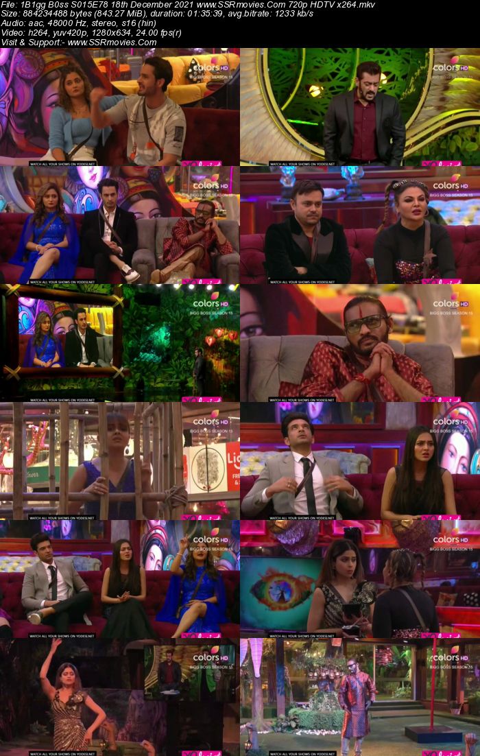 Bigg Boss S15E78 18th December 2021 480p 720p WEB-DL 400MB Download