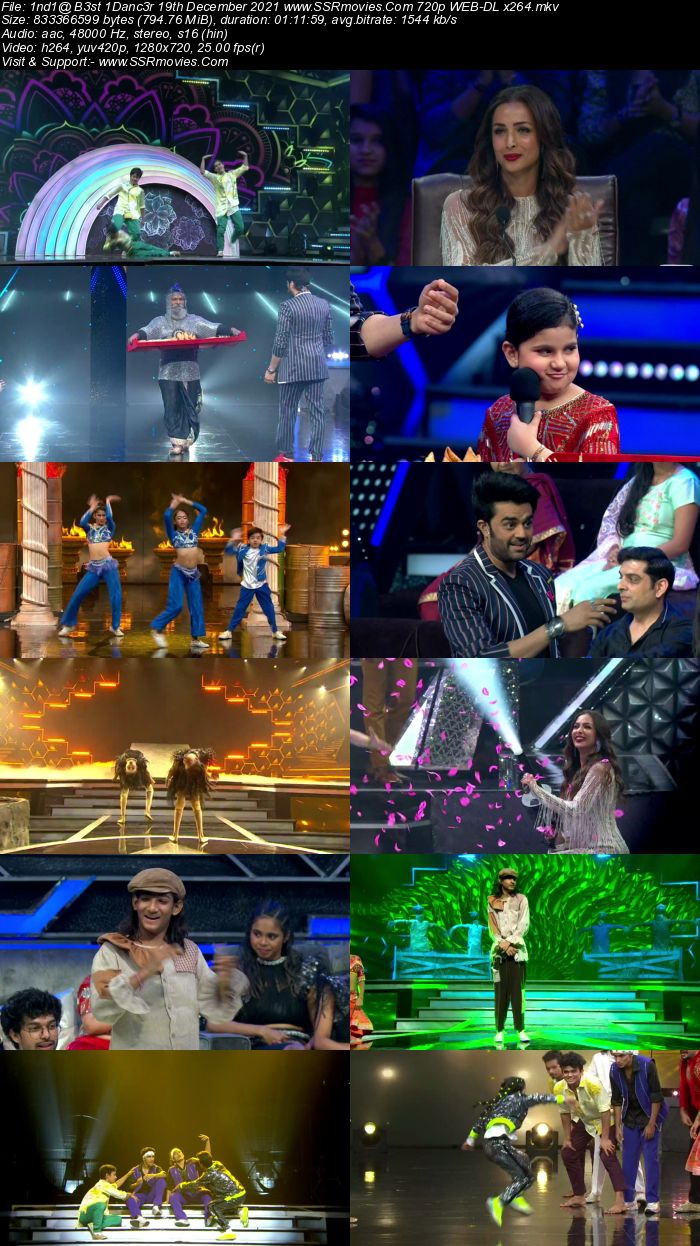 Indias Best Dancer S02 19th December 2021 480p 720p WEB-DL 300MB Download