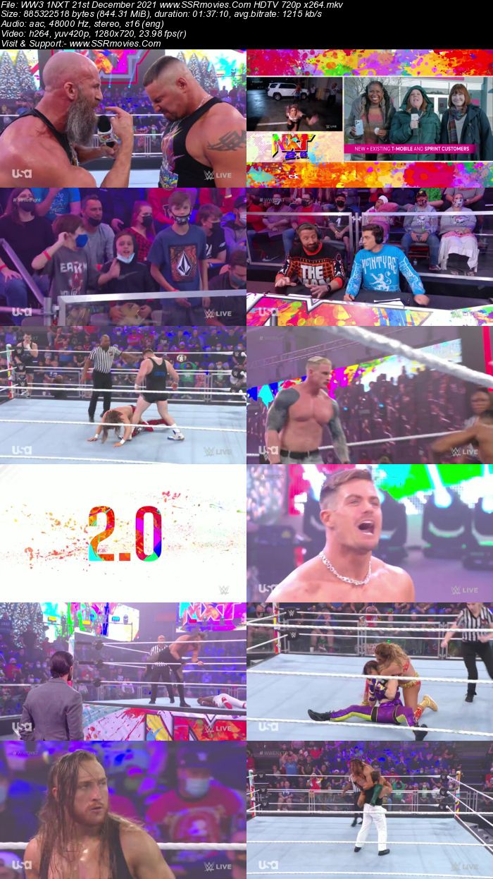 WWE NXT 2.0 21st December 2021 480p 720p HDTV x264 Download