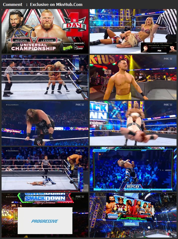 WWE Friday Night SmackDown 24th December 2021 720p WEBRip x264 750MB Download