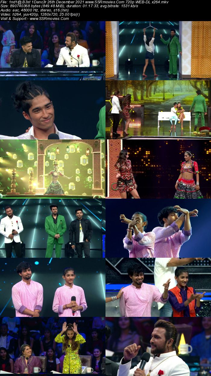 Indias Best Dancer S02 26th December 2021 480p 720p WEB-DL 300MB Download