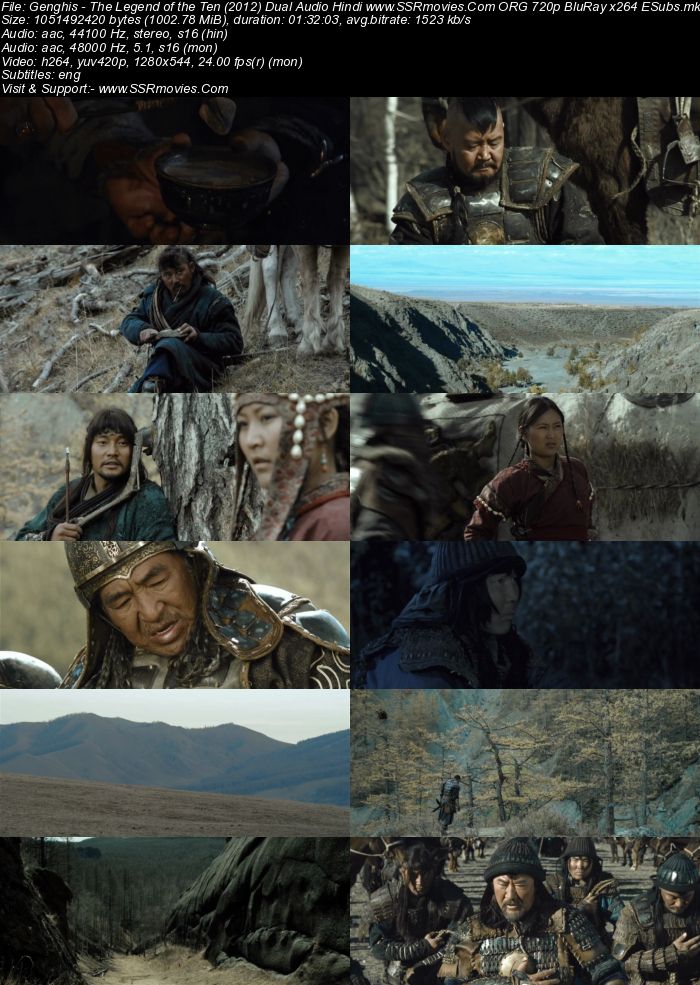 Genghis: The Legend of the Ten (2012) Dual Audio Hindi ORG 720p 480p BluRay x264 1GB Full Movie Download