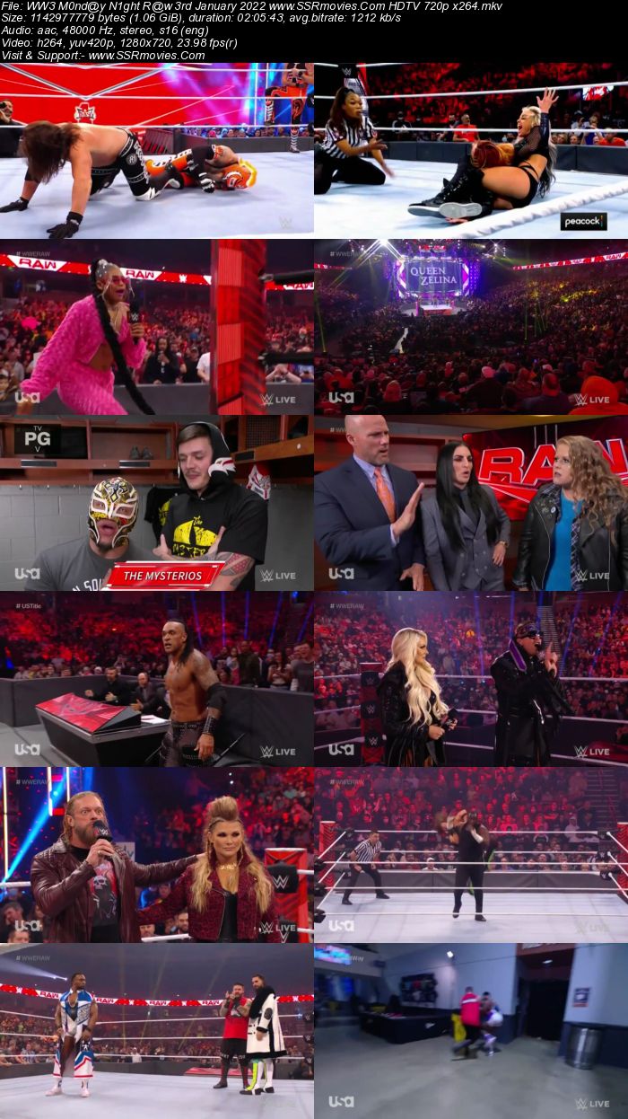 WWE Monday Night Raw 3rd January 2021 HDTV 480p 720p Download